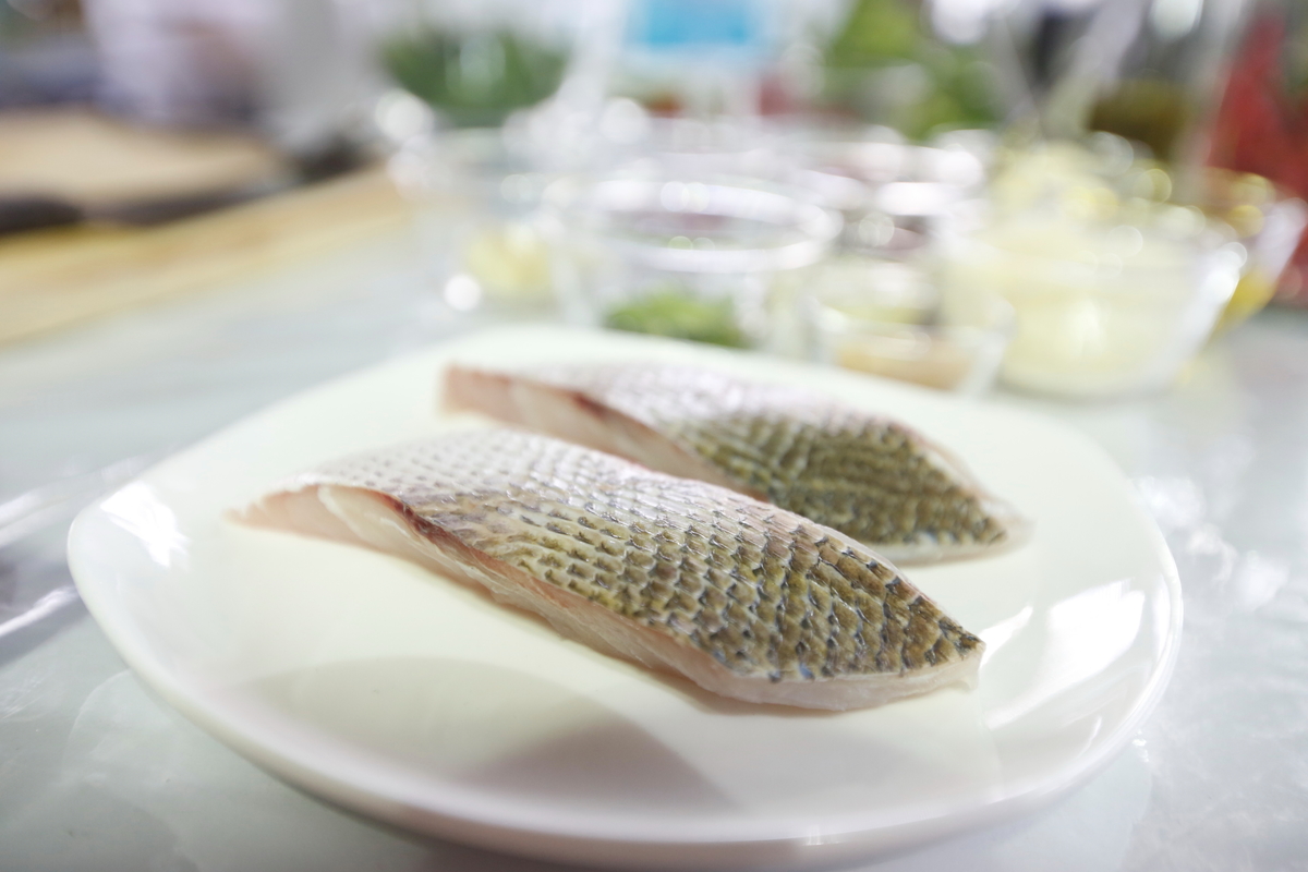 Filete de pescado en el lanzamiento del proyecto 'Del mar al plato' de Greenpeace