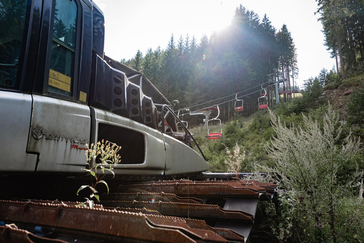 Pistas de esquí abandonadas en Lammeralm, Steiermark, Austria. Debido a la crisis climática, en Austria cae menos nieve. © Mitja Kobal / Greenpeace